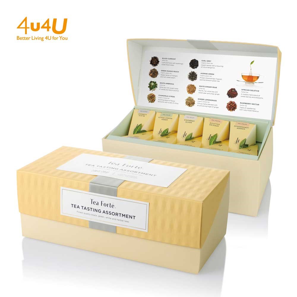 Tea Forte 20入金字塔型絲質茶包 - 饗茶集錦 Presentation Box - Tea Tasting Assortment  ▶90F015